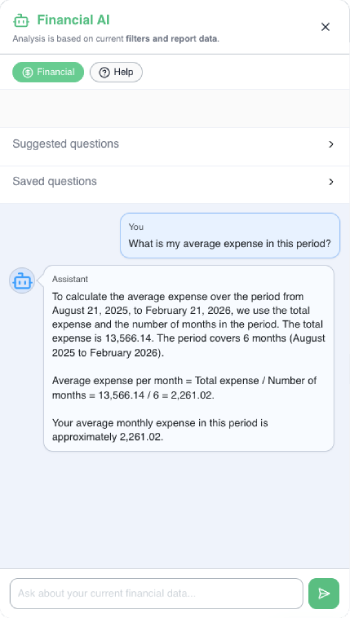 ProcessFlex AI assistant for financial analysis